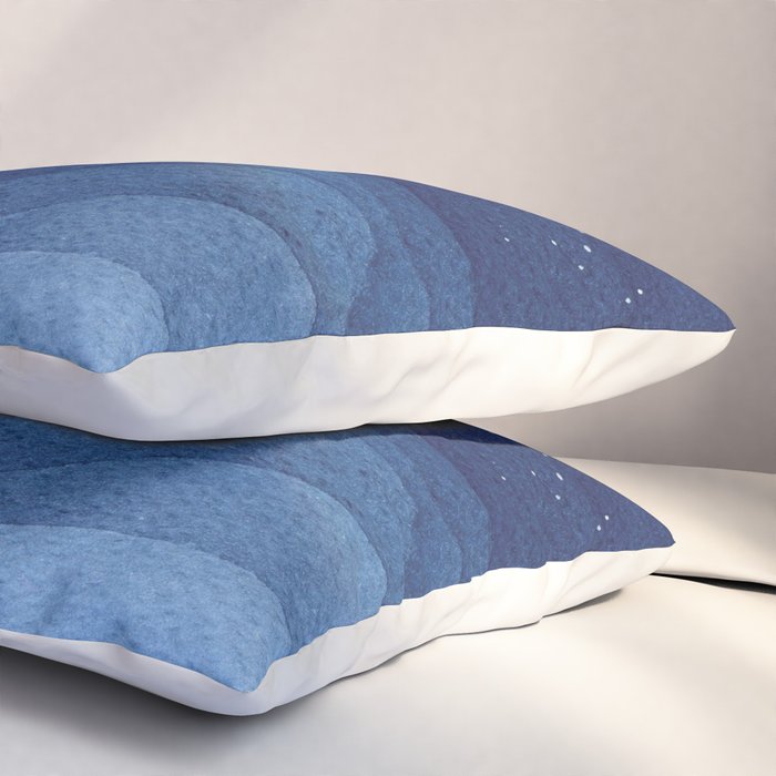 blue ocean waves, sailboat ocean stars Pillow Sham Gallery Image 3