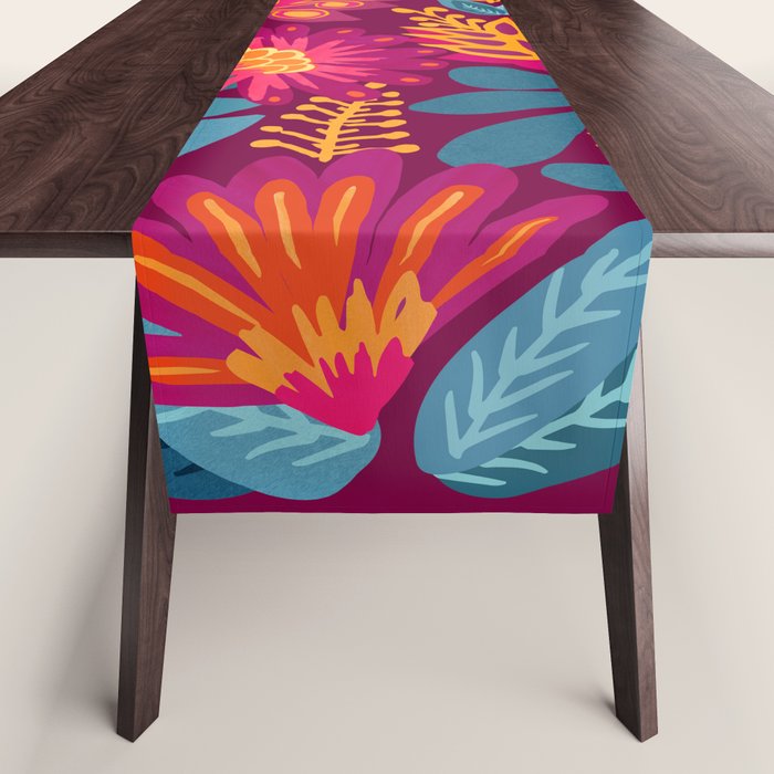 Fiesta Garden Illustration Table Runner Gallery Image 1