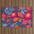 Fiesta Garden Illustration Outdoor Rug Gallery Image 1