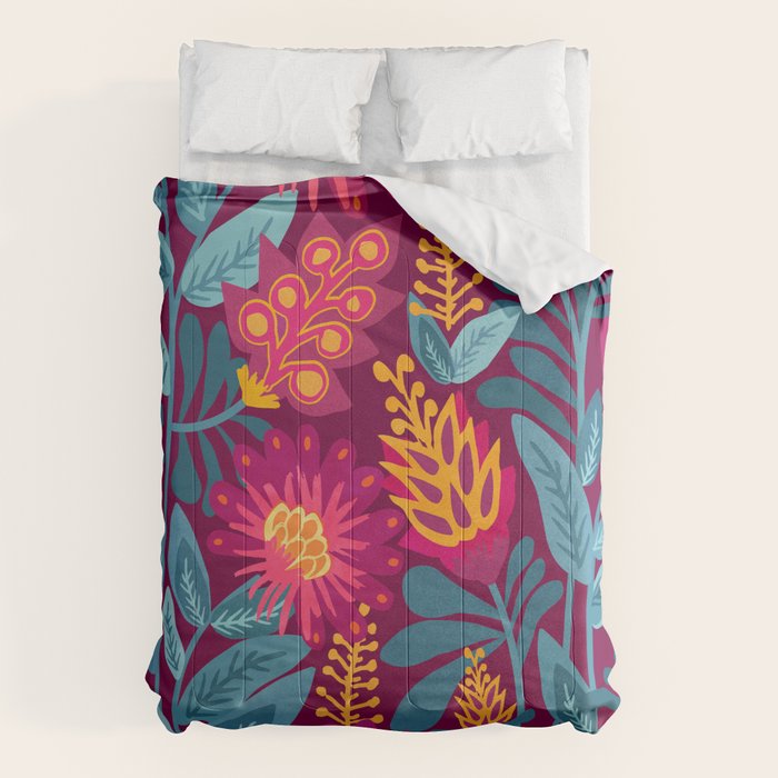 Fiesta Garden Illustration Comforter Gallery Image 1