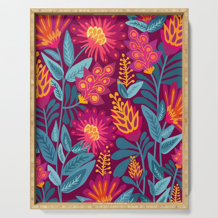 Fiesta Garden Illustration Serving Tray Gallery Image 1