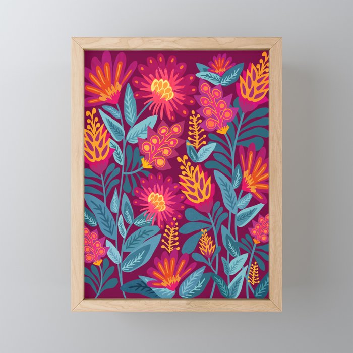Fiesta Garden Illustration Mini Art Print Gallery Image 1