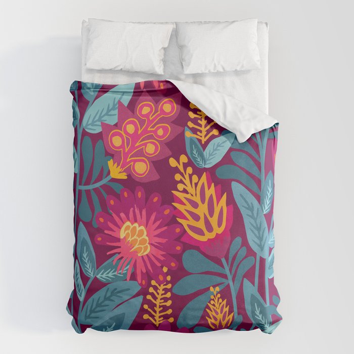 Fiesta Garden Illustration Duvet Cover Gallery Image 6