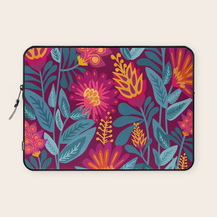 Fiesta Garden Illustration Laptop Sleeve Gallery Image 1