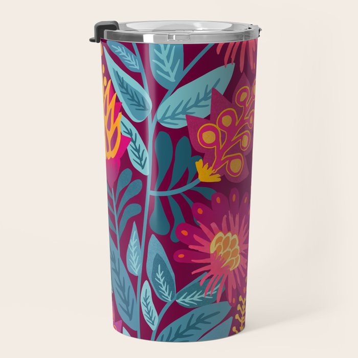 Fiesta Garden Illustration Travel Mug Gallery Image 3