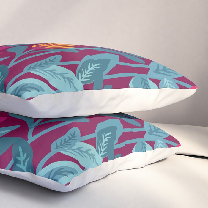 Fiesta Garden Illustration Pillow Sham Gallery Image 3