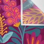 Fiesta Garden Illustration Wall Tapestry Gallery Image 3