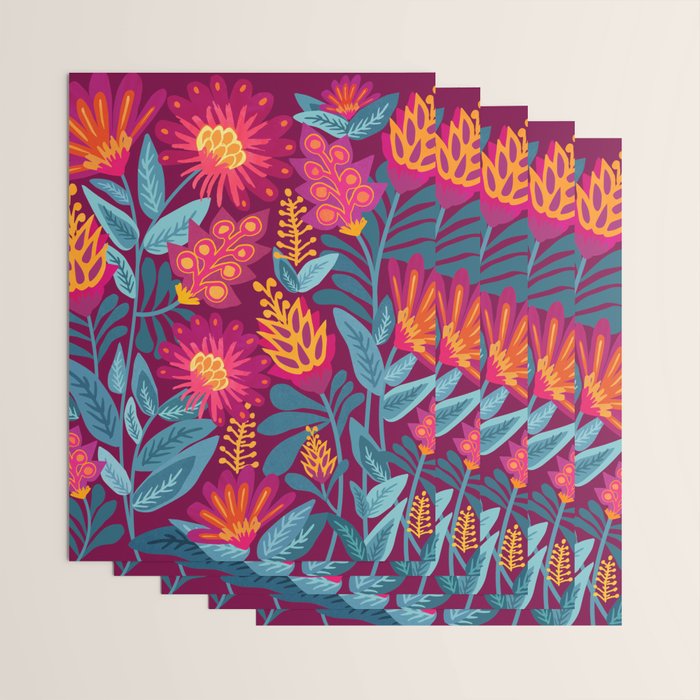 Fiesta Garden Illustration Wrapping Paper Gallery Image 3