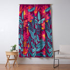 Fiesta Garden Illustration Window Curtain Gallery Image 5