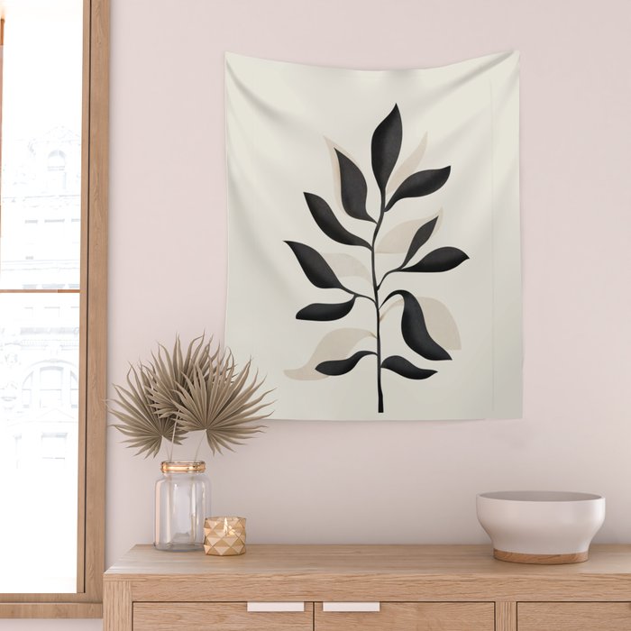 Abstract Minimal Plant 2 Wall Tapestry Gallery Image 2