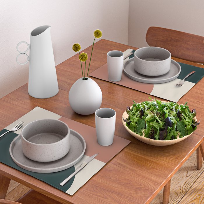 Modern Minimal Arch Abstract LXXXII Placemat Gallery Image 2