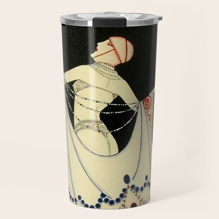 âThe Jewelled Gownâ Art Deco by J Carlos Travel Mug Gallery Image 1