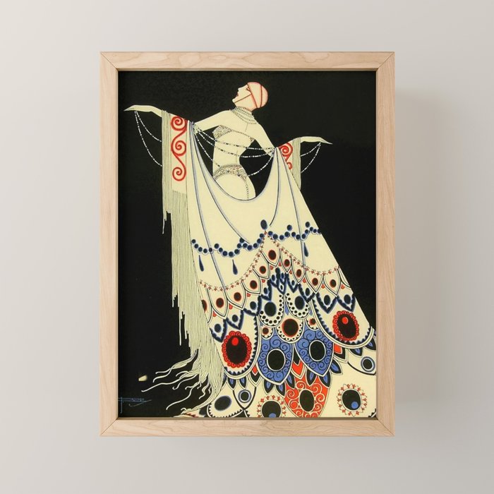 âThe Jewelled Gownâ Art Deco by J Carlos Mini Art Print Gallery Image 1