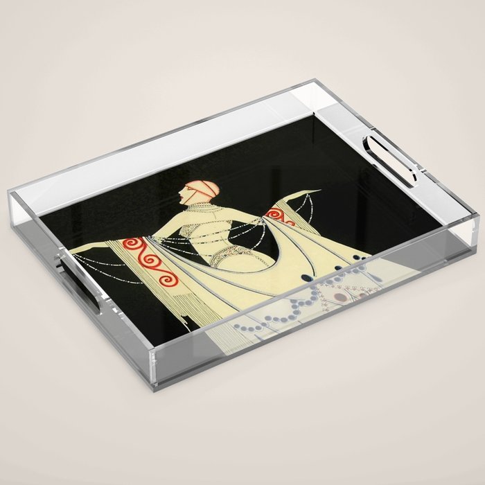 âThe Jewelled Gownâ Art Deco by J Carlos Acrylic Tray Gallery Image 1