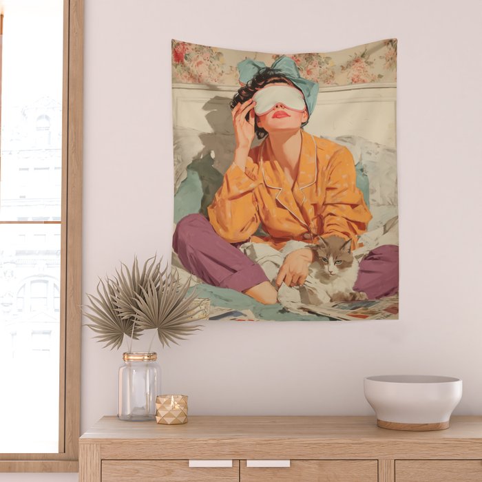 Cozy Morning Rituals Reimagined Wall Tapestry Gallery Image 2