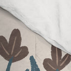 Brown Flowers in a Vase - Minimalist Floral Still Life Comforter Gallery Image 4