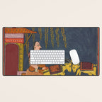 Kaccheli Ragini, from a Ragamala Antique Indian Painted Illustration  Desk Mat Gallery Image 1