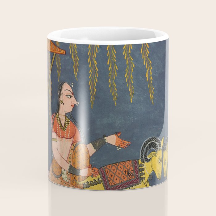 Kaccheli Ragini, from a Ragamala Antique Indian Painted Illustration  Coffee Mug Gallery Image 4