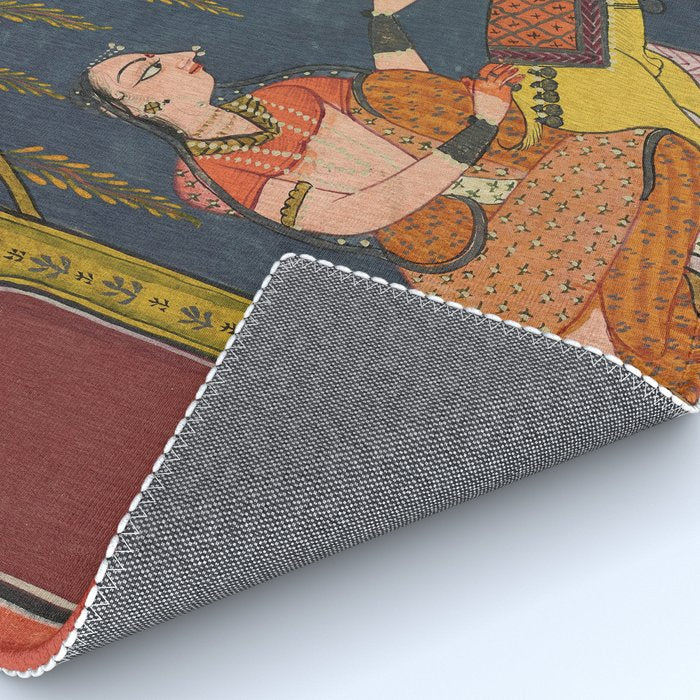 Kaccheli Ragini, from a Ragamala Antique Indian Painted Illustration  Rug Gallery Image 4