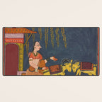 Kaccheli Ragini, from a Ragamala Antique Indian Painted Illustration  Desk Mat Gallery Image 3