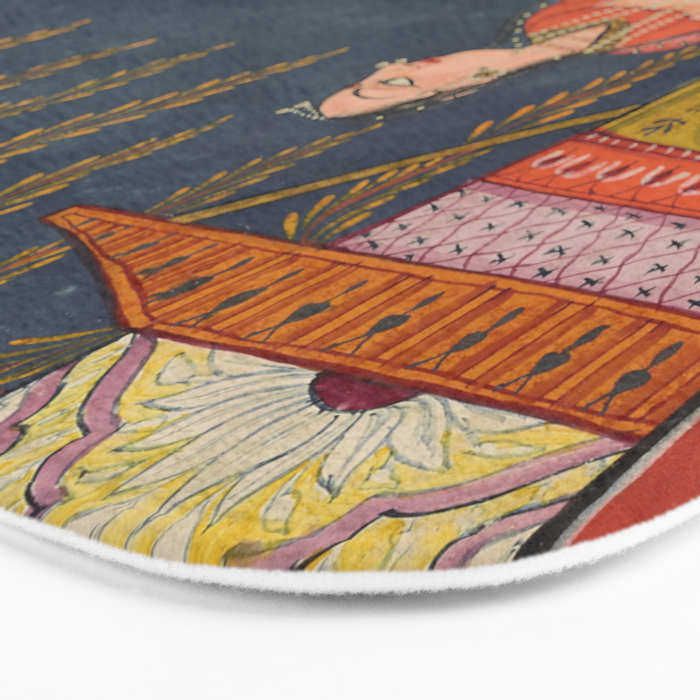 Kaccheli Ragini, from a Ragamala Antique Indian Painted Illustration  Bath Mat Gallery Image 3