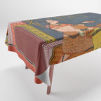 Kaccheli Ragini, from a Ragamala Antique Indian Painted Illustration  Tablecloth Gallery Image 1