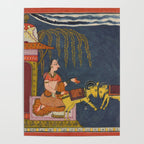 Kaccheli Ragini, from a Ragamala Antique Indian Painted Illustration  Poster Gallery Image 4
