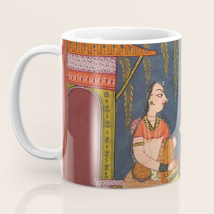 Kaccheli Ragini, from a Ragamala Antique Indian Painted Illustration  Coffee Mug Gallery Image 3