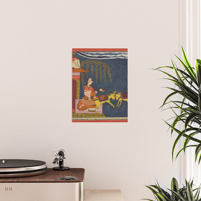 Kaccheli Ragini, from a Ragamala Antique Indian Painted Illustration  Poster Gallery Image 2