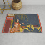 Kaccheli Ragini, from a Ragamala Antique Indian Painted Illustration  Rug Gallery Image 1