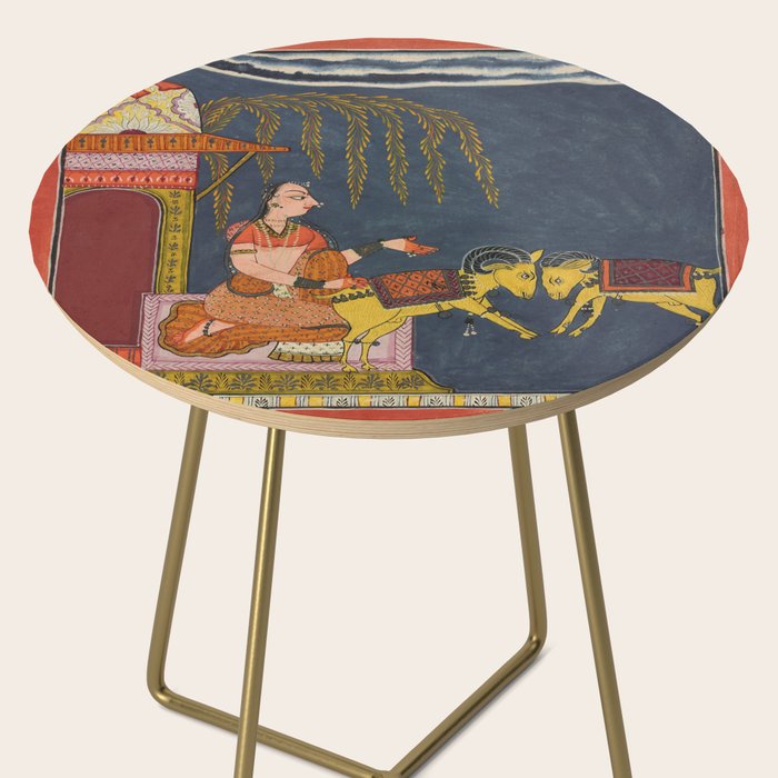 Kaccheli Ragini, from a Ragamala Antique Indian Painted Illustration  Side Table Gallery Image 2