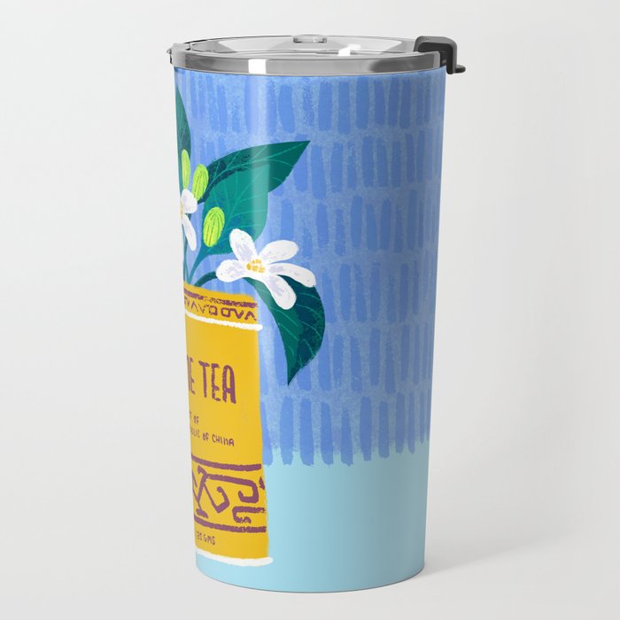 Jasmine Bouquet Florals Travel Mug Gallery Image 2