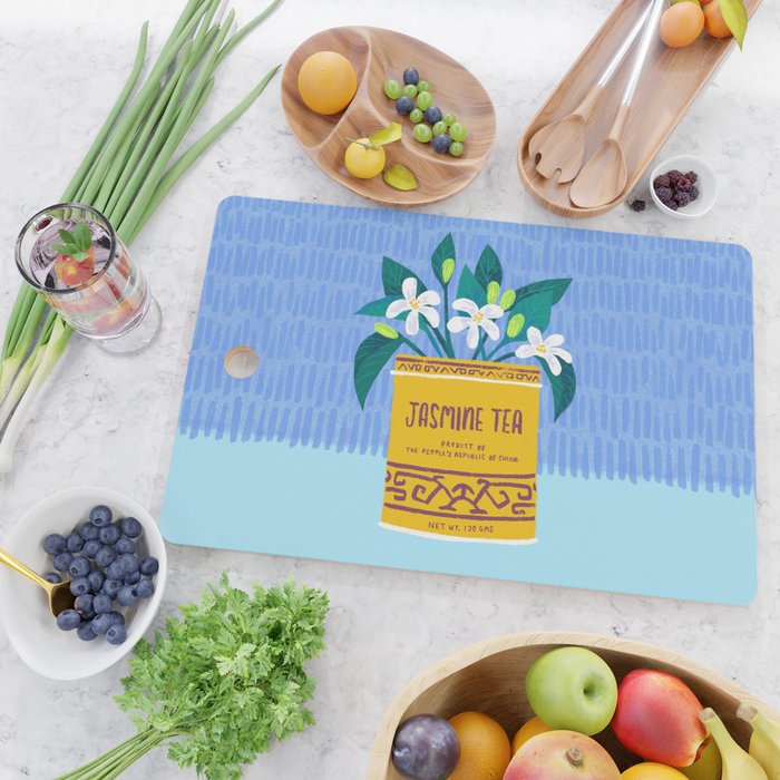 Jasmine Bouquet Florals Cutting Board Gallery Image 2