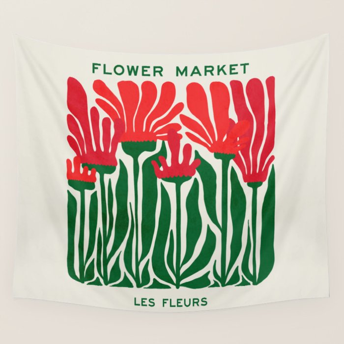 Nerine Lily: Les Fleurs | Flower Market 02 | Spring Summer 23 Wall Tapestry Gallery Image 4