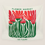 Nerine Lily: Les Fleurs | Flower Market 02 | Spring Summer 23 Wall Tapestry Gallery Image 4