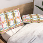 Bold Crosshatch Colorful Pillow Sham Gallery Image 2