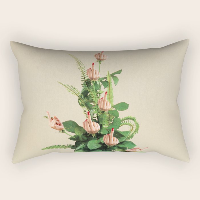 F U Bouquet - Rude Plant / Middle finger Rectangular Pillow Gallery Image 2