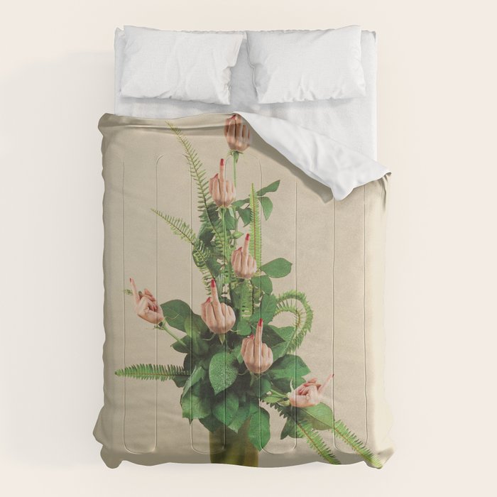 F U Bouquet - Rude Plant / Middle finger Comforter Gallery Image 6