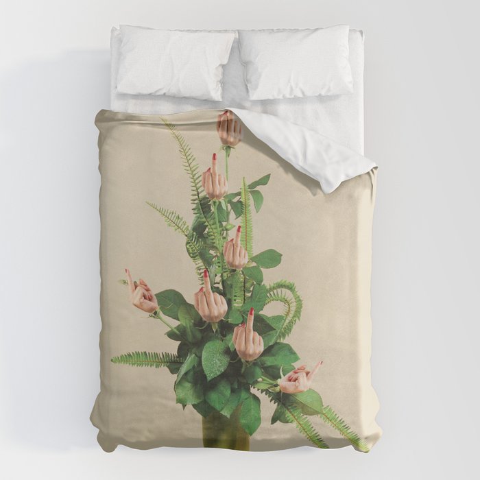 F U Bouquet - Rude Plant / Middle finger Duvet Cover Gallery Image 6