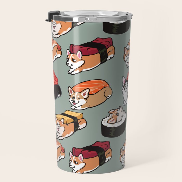 Sushi  Corgi Travel Mug Gallery Image 3