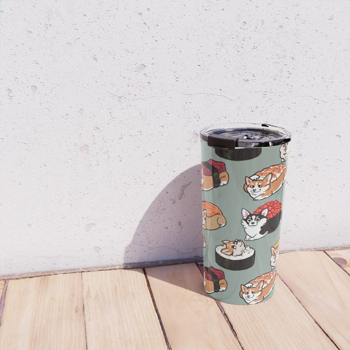 Sushi  Corgi Travel Mug Gallery Image 4