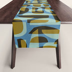 Simple Hand-cut Pattern #5 / Blue & Brown Table Runner Gallery Image 1
