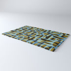 Simple Hand-cut Pattern #5 / Blue & Brown Rug Gallery Image 3