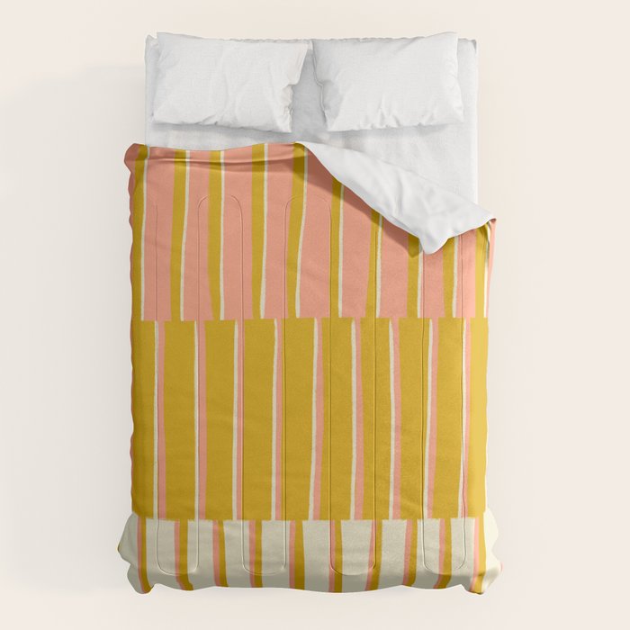 Peach, Tulip & Cream | PATTERN 09: The Retro Edition Comforter Gallery Image 1