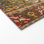 Antique Copper Green Abrashed Persian Rug Print Welcome Mat Gallery Image 2