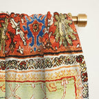 Antique Copper Green Abrashed Persian Rug Print Window Curtain Gallery Image 2