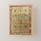 Antique Copper Green Abrashed Persian Rug Print Mini Art Print Gallery Image 1