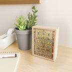Antique Copper Green Abrashed Persian Rug Print Mini Art Print Gallery Image 2