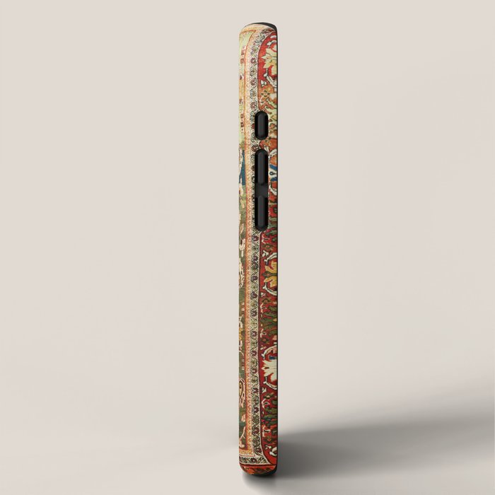 Antique Copper Green Abrashed Persian Rug Print iPhone Case Gallery Image 2