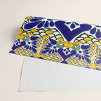 talavera mexican tile in yellow and blu Wrapping Paper Gallery Image 2